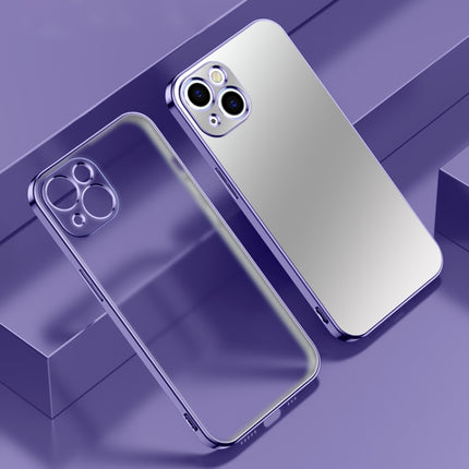 Electroplated Edge Frosted TPU Shockproof Case For iPhone 13 Pro(Purple)-garmade.com