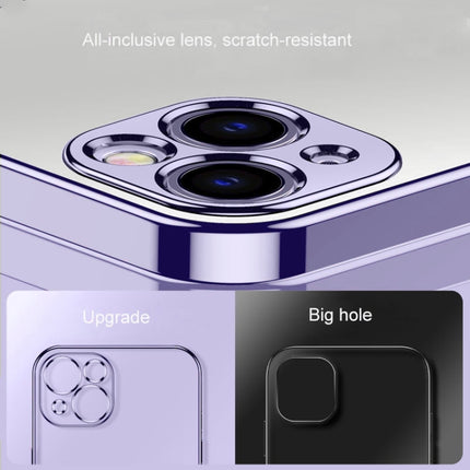 Electroplated Edge Frosted TPU Shockproof Case For iPhone 13 Pro(Purple)-garmade.com