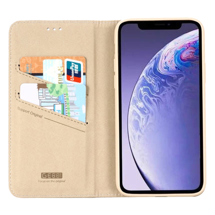 For iPhone 11 Pro GEBEI PU+TPU Horizontal Flip Protective Case with Holder & Card Slots(Gold)-garmade.com