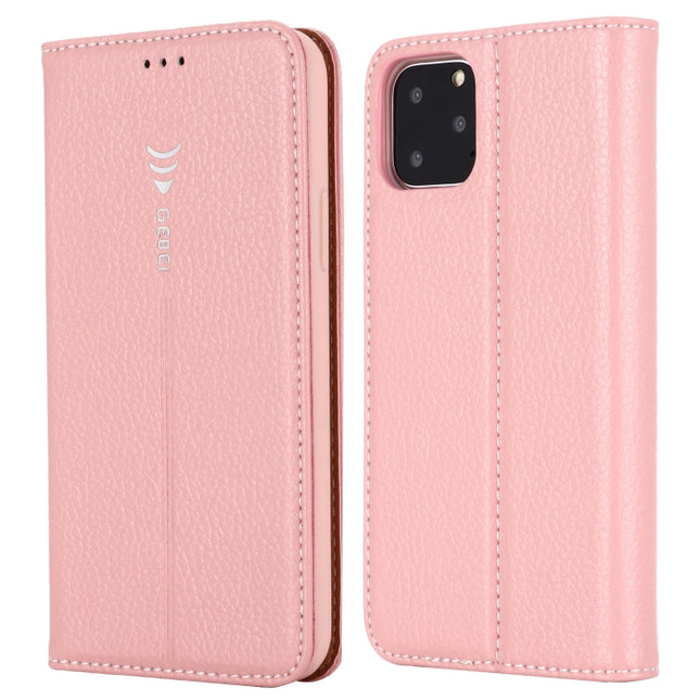 For iPhone 11 Pro GEBEI PU+TPU Horizontal Flip Protective Case with Holder & Card Slots(Rose Gold)-garmade.com