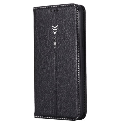 For iPhone 11 Pro Max GEBEI PU+TPU Horizontal Flip Protective Case with Holder & Card Slots(Black)-garmade.com