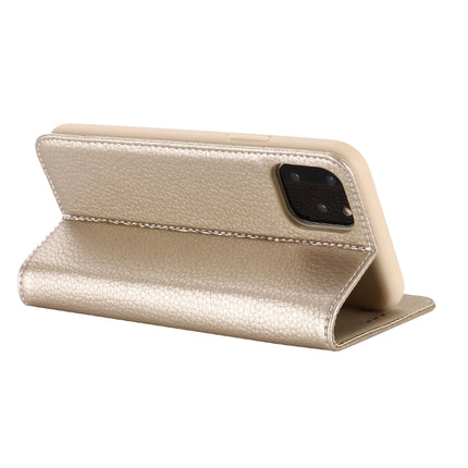 For iPhone 11 Pro Max GEBEI PU+TPU Horizontal Flip Protective Case with Holder & Card Slots(Gold)-garmade.com