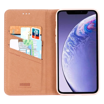 For iPhone 11 Pro Max GEBEI PU+TPU Horizontal Flip Protective Case with Holder & Card Slots(Rose Gold)-garmade.com