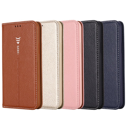 For iPhone 11 Pro Max GEBEI PU+TPU Horizontal Flip Protective Case with Holder & Card Slots(Rose Gold)-garmade.com