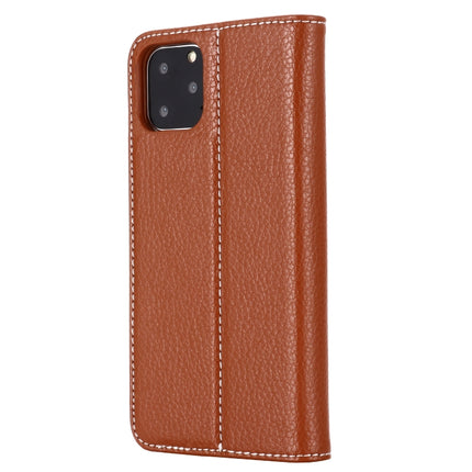 For iPhone 11 Pro Max GEBEI PU+TPU Horizontal Flip Protective Case with Holder & Card Slots(Brown)-garmade.com