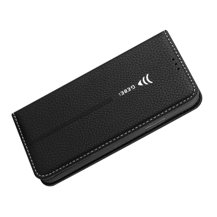 For iPhone XS / X GEBEI PU+TPU Horizontal Flip Protective Case with Holder & Card Slots(Black)-garmade.com