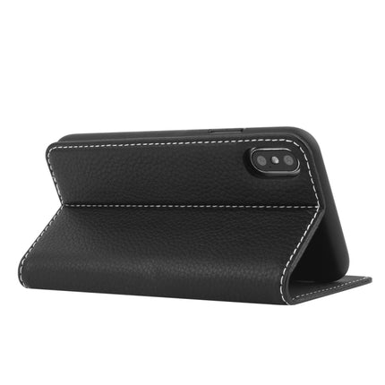 For iPhone XS / X GEBEI PU+TPU Horizontal Flip Protective Case with Holder & Card Slots(Black)-garmade.com