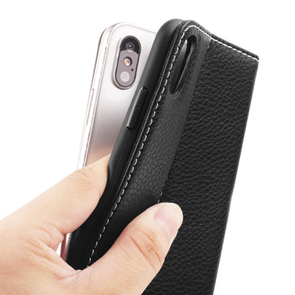For iPhone XS / X GEBEI PU+TPU Horizontal Flip Protective Case with Holder & Card Slots(Black)-garmade.com