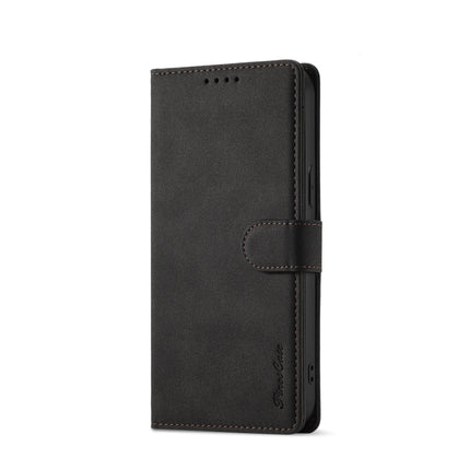 Frosted Anti-theft Brush Horizontal Flip Leather Case with Holder & Card Slots & Wallet For iPhone 13 Pro(Black)-garmade.com