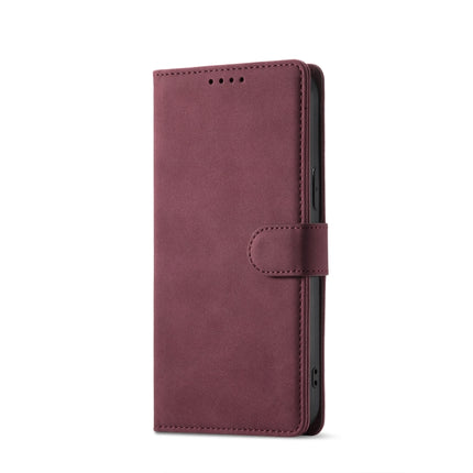 Frosted Anti-theft Brush Horizontal Flip Leather Case with Holder & Card Slots & Wallet For iPhone 13 Pro(Wine Red)-garmade.com