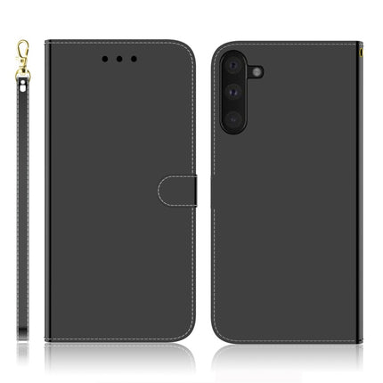 For Galaxy Note 10 Imitated Mirror Surface Horizontal Flip Leather Case with Holder & Card Slots & Wallet & Lanyard(Black)-garmade.com