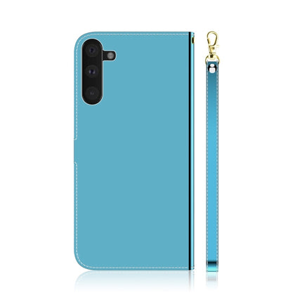For Galaxy Note 10 Imitated Mirror Surface Horizontal Flip Leather Case with Holder & Card Slots & Wallet & Lanyard(Blue)-garmade.com