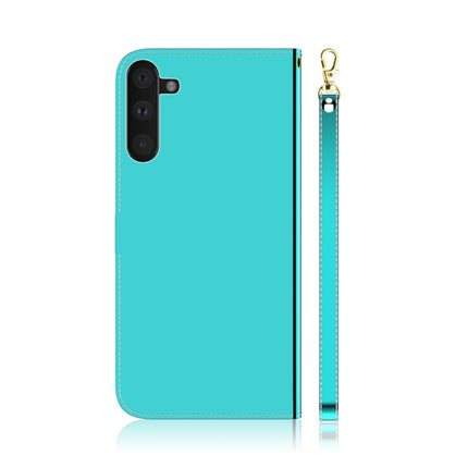 For Galaxy Note 10 Imitated Mirror Surface Horizontal Flip Leather Case with Holder & Card Slots & Wallet & Lanyard(Mint Green)-garmade.com