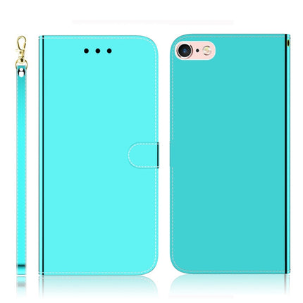 For iPhone 6 / 6s Imitated Mirror Surface Horizontal Flip Leather Case with Holder & Card Slots & Wallet & Lanyard(Mint Green)-garmade.com