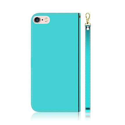 For iPhone 6 / 6s Imitated Mirror Surface Horizontal Flip Leather Case with Holder & Card Slots & Wallet & Lanyard(Mint Green)-garmade.com