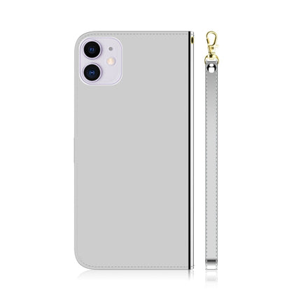 For iPhone 11 Imitated Mirror Surface Horizontal Flip Leather Case with Holder & Card Slots & Wallet & Lanyard(Silver)-garmade.com