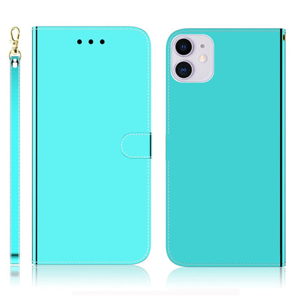 For iPhone 11 Imitated Mirror Surface Horizontal Flip Leather Case with Holder & Card Slots & Wallet & Lanyard(Mint Green)-garmade.com
