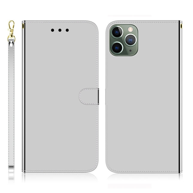 For iPhone 11 Pro Imitated Mirror Surface Horizontal Flip Leather Case with Holder & Card Slots & Wallet & Lanyard(Silver)-garmade.com