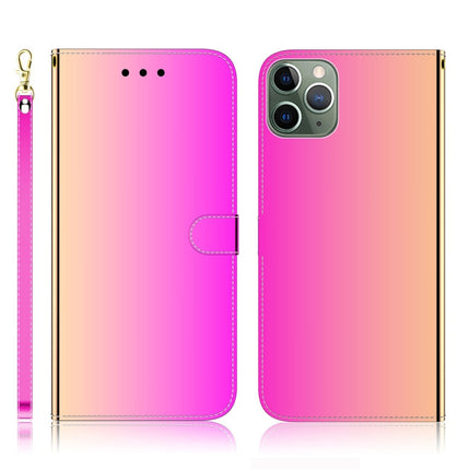 For iPhone 11 Pro Imitated Mirror Surface Horizontal Flip Leather Case with Holder & Card Slots & Wallet & Lanyard(Gradient Color)-garmade.com