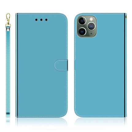 For iPhone 11 Pro Imitated Mirror Surface Horizontal Flip Leather Case with Holder & Card Slots & Wallet & Lanyard(Blue)-garmade.com