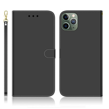 For iPhone 11 Pro Max Imitated Mirror Surface Horizontal Flip Leather Case with Holder & Card Slots & Wallet & Lanyard(Black)-garmade.com