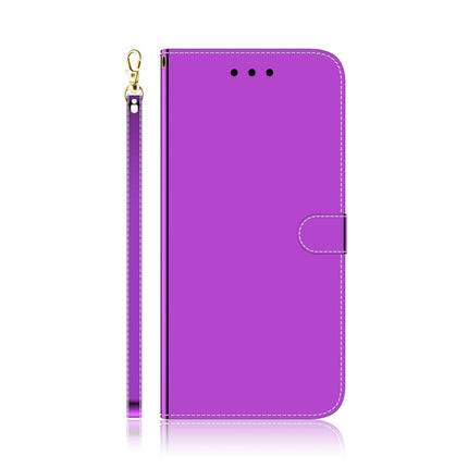 For iPhone 11 Pro Max Imitated Mirror Surface Horizontal Flip Leather Case with Holder & Card Slots & Wallet & Lanyard(Purple)-garmade.com