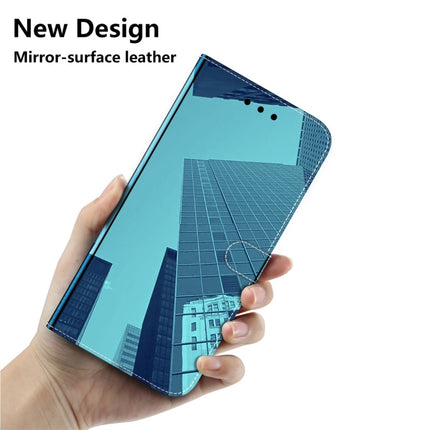 For iPhone X / XS Imitated Mirror Surface Horizontal Flip Leather Case with Holder & Card Slots & Wallet & Lanyard(Blue)-garmade.com
