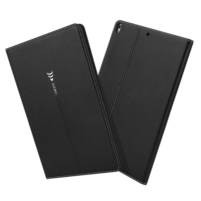 For iPad Pro 10.5 inch GEBEI PU+TPU Horizontal Flip Protective Case with Holder & Card Slots(Black)-garmade.com