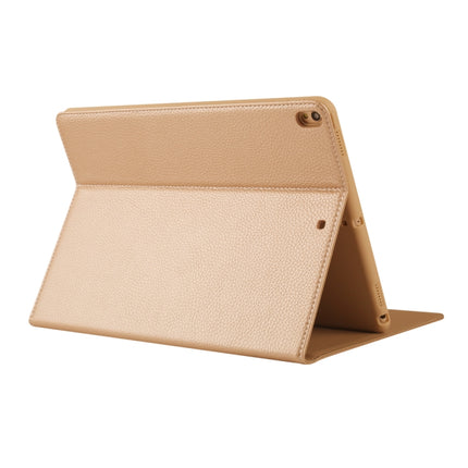 For iPad Pro 10.5 inch GEBEI PU+TPU Horizontal Flip Protective Case with Holder & Card Slots(Gold)-garmade.com
