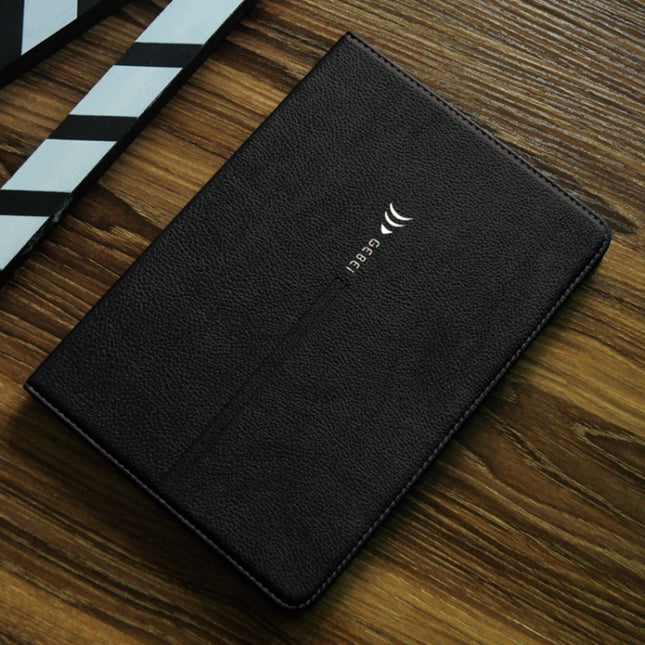 For iPad Pro 9.7 inch GEBEI PU+TPU Horizontal Flip Protective Case with Holder & Card Slots(Black)-garmade.com