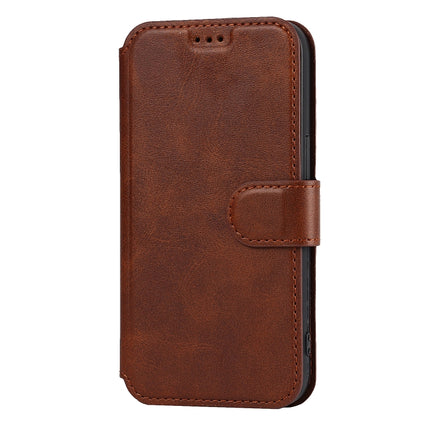 Shockproof PU + TPU Leather Case with Card Slots & Holder & Photo Frame & Wallet For iPhone 13 mini(Coffee)-garmade.com