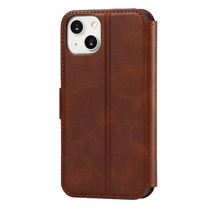 Shockproof PU + TPU Leather Case with Card Slots & Holder & Photo Frame & Wallet For iPhone 13 mini(Coffee)-garmade.com