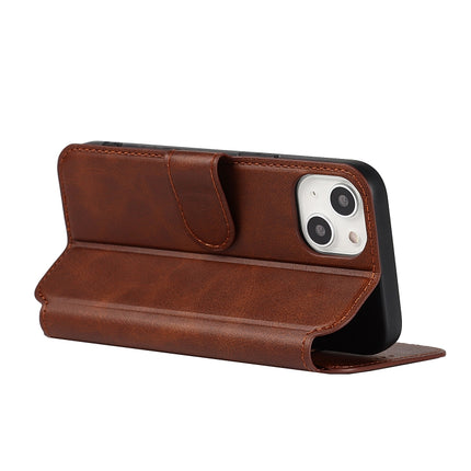 Shockproof PU + TPU Leather Case with Card Slots & Holder & Photo Frame & Wallet For iPhone 13 mini(Coffee)-garmade.com