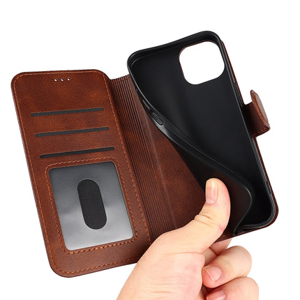 Shockproof PU + TPU Leather Case with Card Slots & Holder & Photo Frame & Wallet For iPhone 13 mini(Coffee)-garmade.com