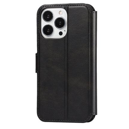 Shockproof PU + TPU Leather Case with Card Slots & Holder & Photo Frame & Wallet For iPhone 13 Pro(Black)-garmade.com