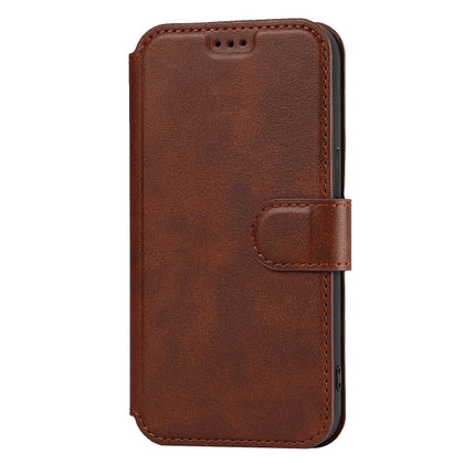 Shockproof PU + TPU Leather Case with Card Slots & Holder & Photo Frame & Wallet For iPhone 13 Pro(Coffee)-garmade.com