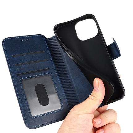 Shockproof PU + TPU Leather Case with Card Slots & Holder & Photo Frame & Wallet For iPhone 13 Pro(Blue)-garmade.com