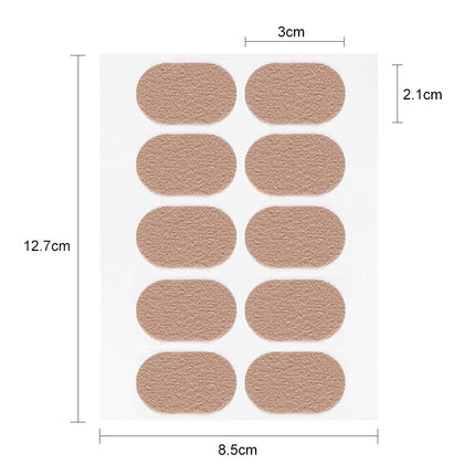 10 PCS 011 Flannel Free Stickers Multifunctional Sweat-absorbent Breathable Wear-resistant Heel Protector, Size: 3 x 2.1cm(Skin Color)-garmade.com