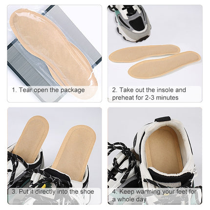 10 PCS 013 Self-heating Insoles Disposable Warm Shoe Paste Pads For Men(Skin Color)-garmade.com