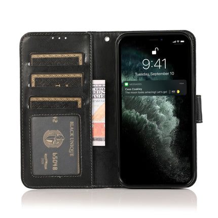 Retro 2 in 1 Detachable Magnetic Horizontal Flip TPU + PU Leather Case with Holder & Card Slots & Photo Frame & Wallet For iPhone 13 mini(Black)-garmade.com