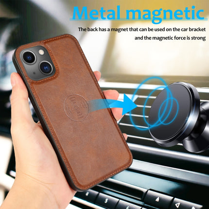 Calf Texture 2 in 1 Detachable Magnetic Back Cover Horizontal Flip Leather Case with Holder & Card Slots & Wallet & Photo Frame For iPhone 13 mini(Brown)-garmade.com