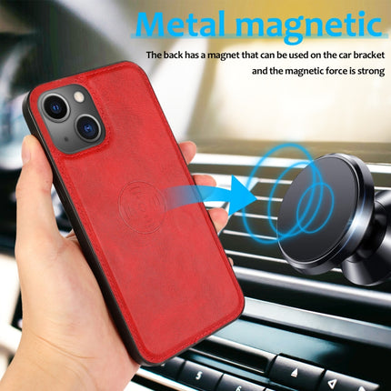 Calf Texture 2 in 1 Detachable Magnetic Back Cover Horizontal Flip Leather Case with Holder & Card Slots & Wallet & Photo Frame For iPhone 13 mini(Red)-garmade.com