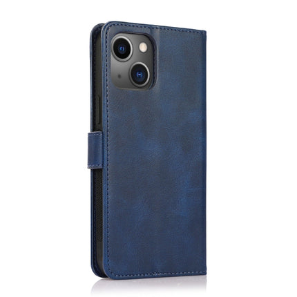 Calf Texture 2 in 1 Detachable Magnetic Back Cover Horizontal Flip Leather Case with Holder & Card Slots & Wallet & Photo Frame For iPhone 13 mini(Blue)-garmade.com