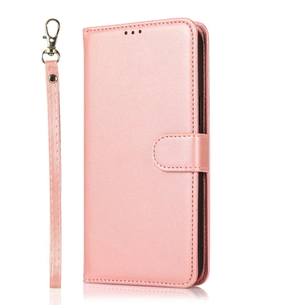Calf Texture 2 in 1 Detachable Magnetic Back Cover Horizontal Flip Leather Case with Holder & Card Slots & Wallet & Photo Frame For iPhone 13 mini(Rose Gold)-garmade.com
