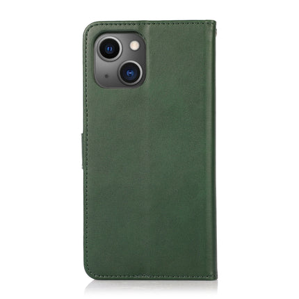 Calf Texture 2 in 1 Detachable Magnetic Back Cover Horizontal Flip Leather Case with Holder & Card Slots & Wallet & Photo Frame For iPhone 13 mini(Green)-garmade.com