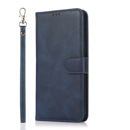 Calf Texture 2 in 1 Detachable Magnetic Back Cover Horizontal Flip Leather Case with Holder & Card Slots & Wallet & Photo Frame For iPhone 13 Pro(Blue)-garmade.com