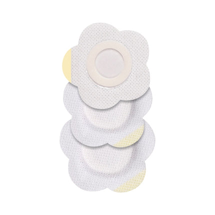 100 PCS 043 Plum Blossom-shaped Breathable Non-woven Fabric Adhesive Wound Dressing Pad, Size:7 x 7 x 3cm(White)-garmade.com