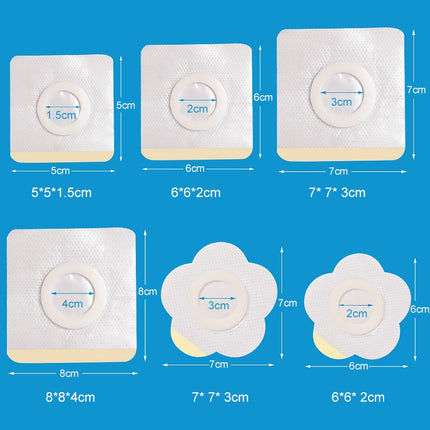 100 PCS 043 Square Breathable Non-woven Fabric Adhesive Wound Dressing Pad, Size:6 x 6 x 2cm(White)-garmade.com