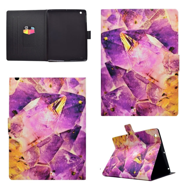 For iPad 4 Horizontal Flip Leather Case with Holder & Card Slot & Sleep / Wake-up Function(Amethyst)-garmade.com