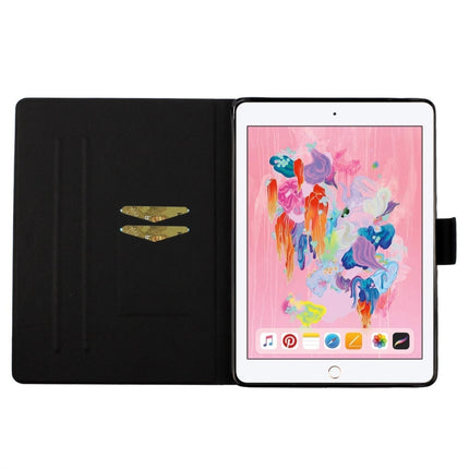 For iPad 10.2 / 10.5 TPU Horizontal Flip Leather Case with Holder & Card Slot & Sleep / Wake-up Function(White Gold)-garmade.com